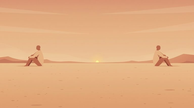 Two figures sitting far apart and turned away, the distance behind why partners cheat