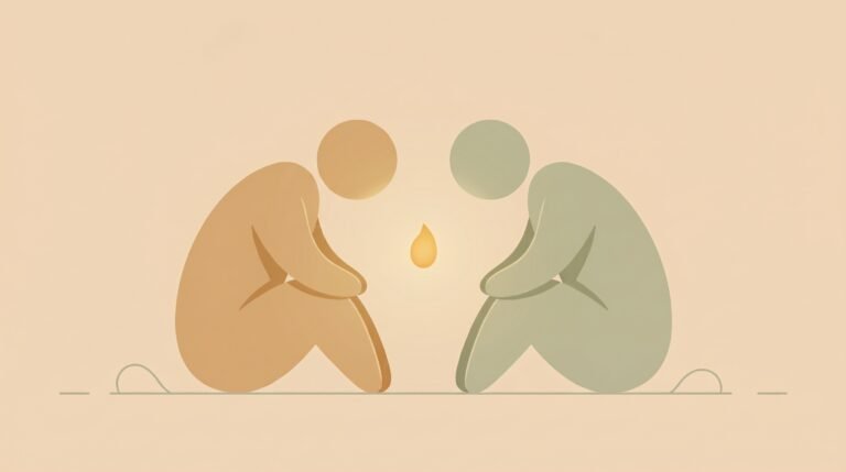 Two figures with a small golden ember kindling between them, illustrating responsive desire