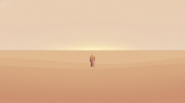 A small lone figure in a vast open field, the loneliness of adult children of emotionally immature parents